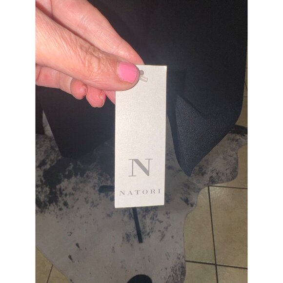 NWT Natori Black Long Sleeve Blouse Top M Polyester Spandex Casual Minimalist - Picture 7 of 11